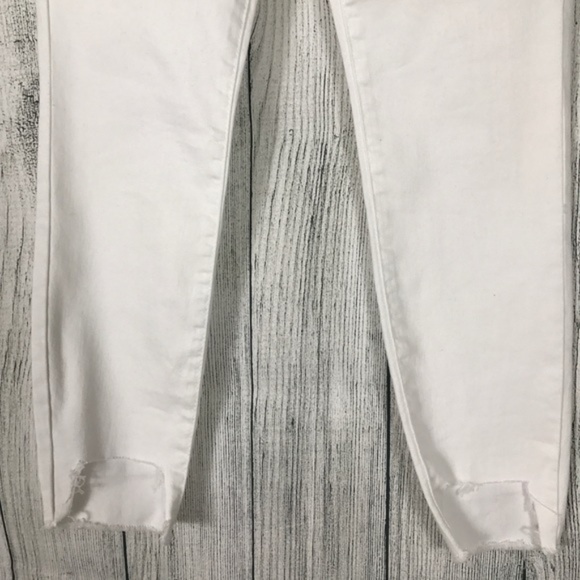 [Cred NY] White Skinny Jeans Uneven Hems New 06 - Picture 2 of 8